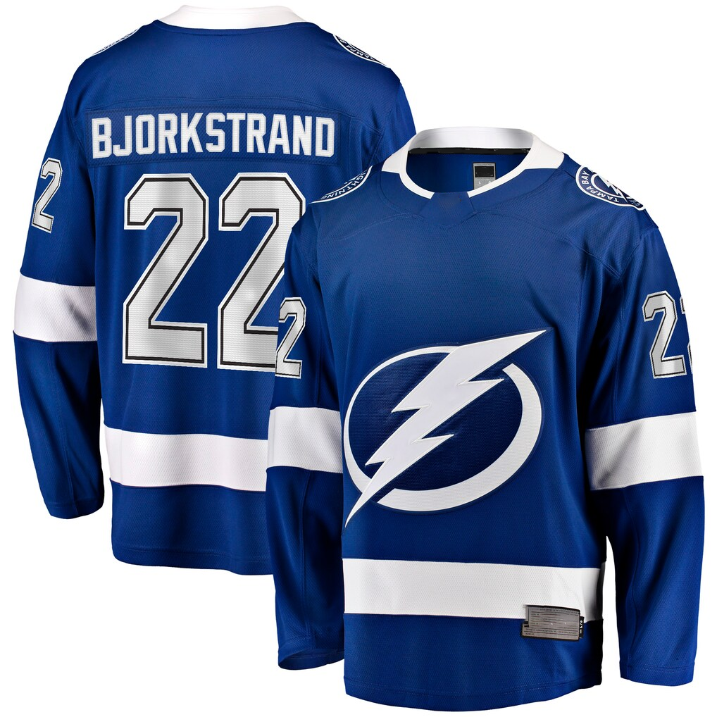 Tuec TB.Lightning #22 Oliver Bjorkstrand Blue Home Breakaway Jerseys