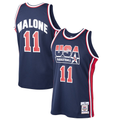 Ldoa U.Jazz #11 Karl Malone Mitchell & Ness Navy 1992 Dream Team Authentic Jerseys