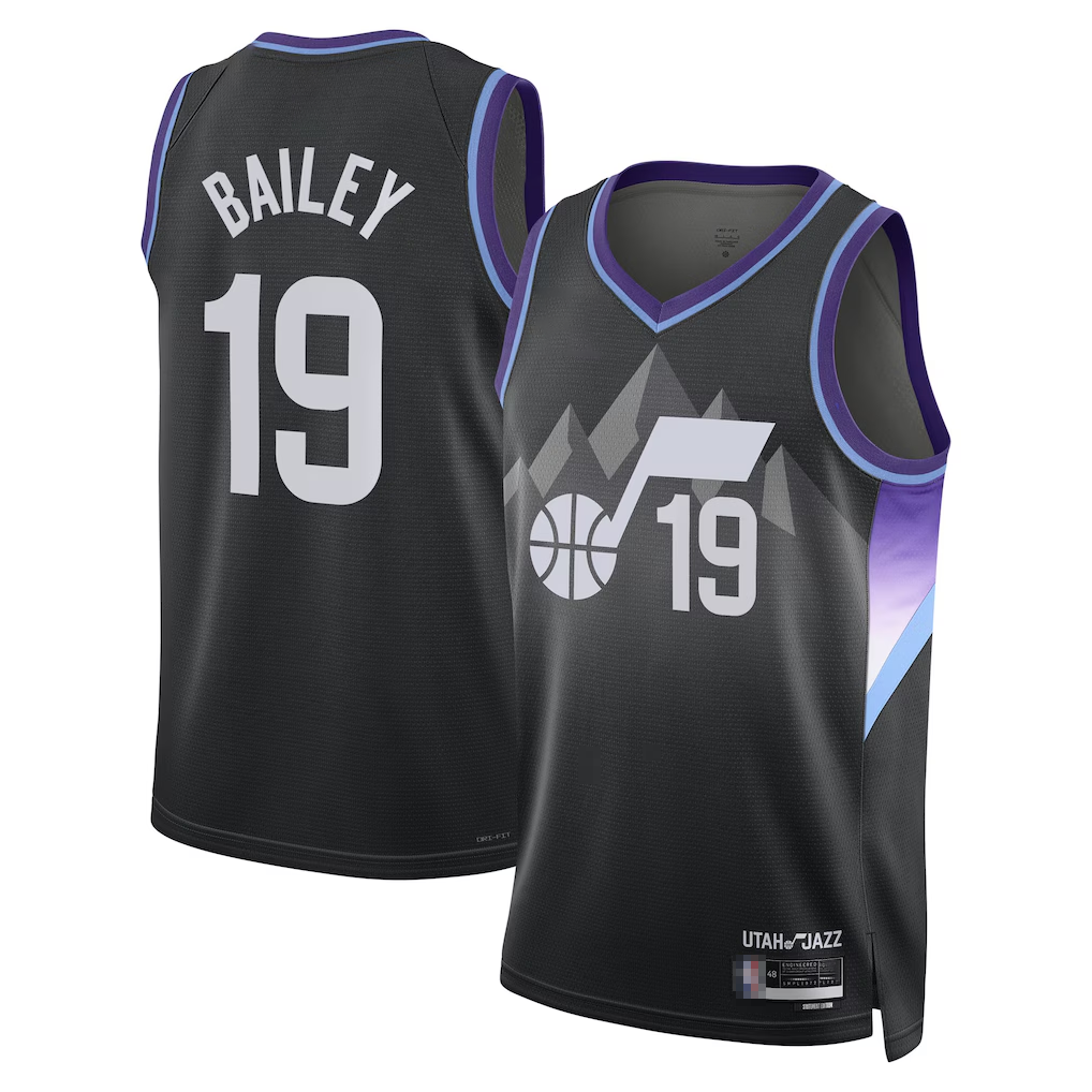 Ldoa U.Jazz #19 Ace Bailey Black Swingman Player Jerseys - Statement Edition