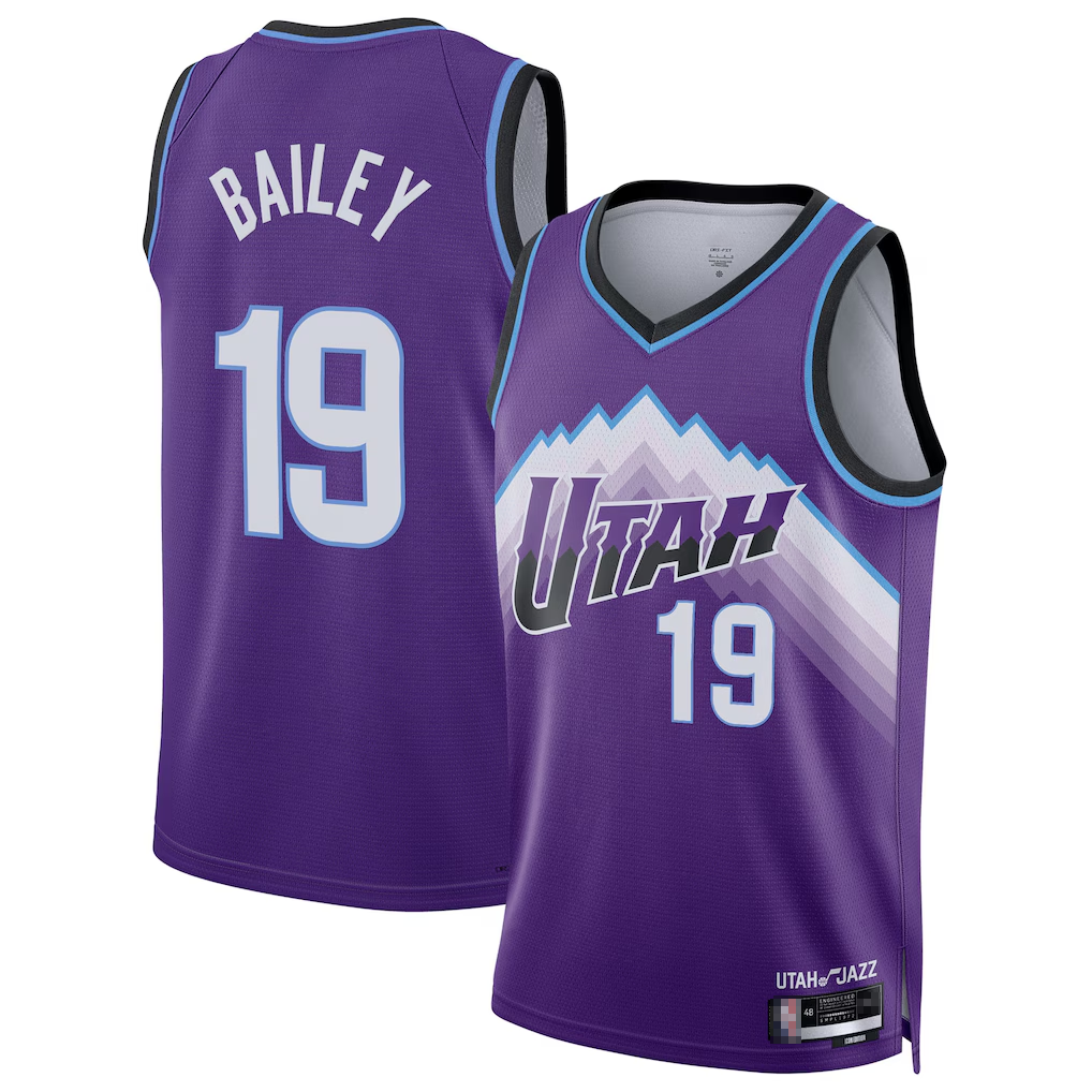 Ldoa U.Jazz #19 Ace Bailey Purple Swingman Jerseys - Icon Edition