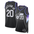 Ldoa U.Jazz #20 Jaren Jackson Jr. Black Swingman Jerseys - Statement Edition