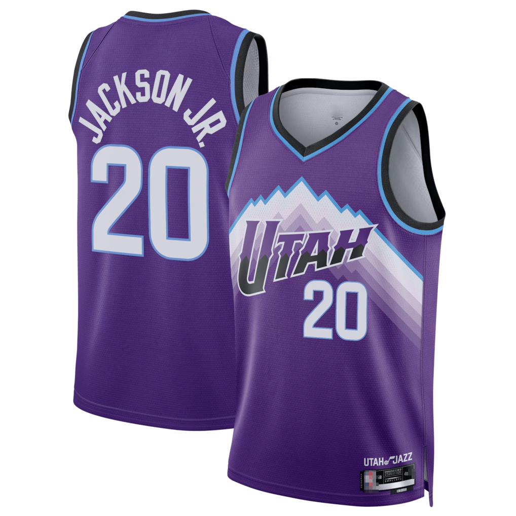 Ldoa U.Jazz #20 Jaren Jackson Jr. Purple Swingman Jerseys- Icon Edition