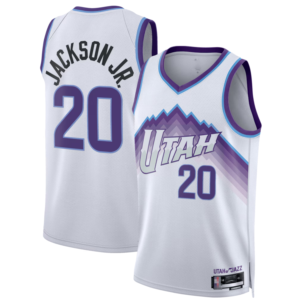 Ldoa U.Jazz #20 Jaren Jackson Jr. White Swingman Jerseys - Association Edition