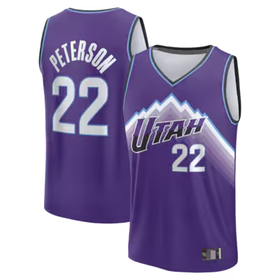 Ldoa U.Jazz #22 Darryn Peterson Fanatics Purple 2026 Draft First Round Pick Fast Break Jerseys - Icon Edition