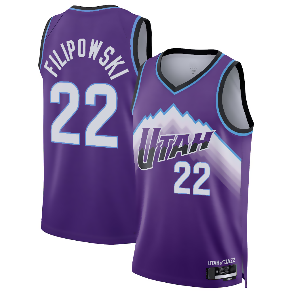 Ldoa U.Jazz # 22 Kyle Filipowski Purple Swingman Jerseys - Icon Edition