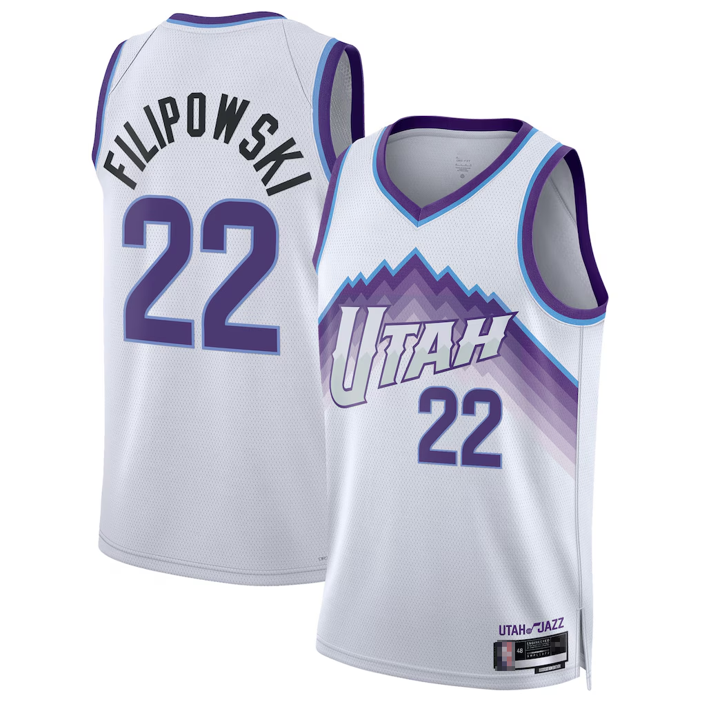 Ldoa U.Jazz #22 Kyle Filipowski White Swingman Jerseys - Association Edition