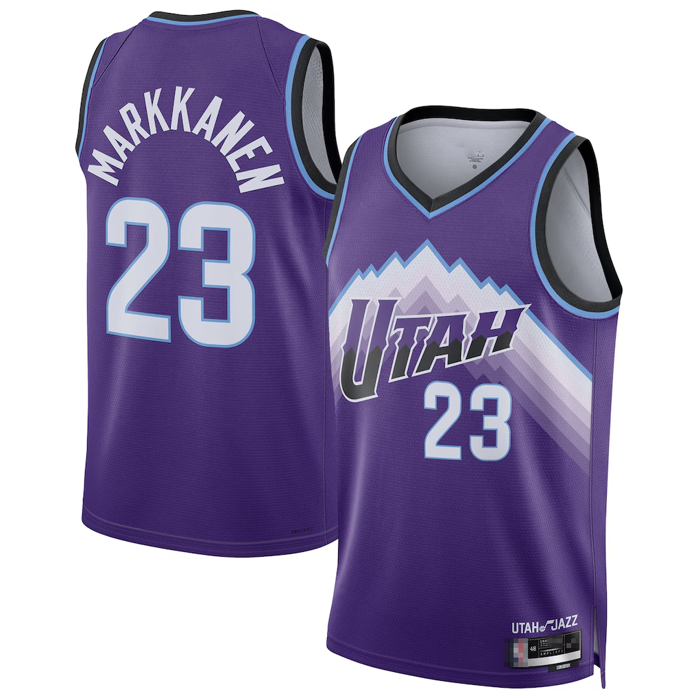 Ldoa U.Jazz #23 Lauri Markkanen Purple Swingman Jerseys - Icon Edition