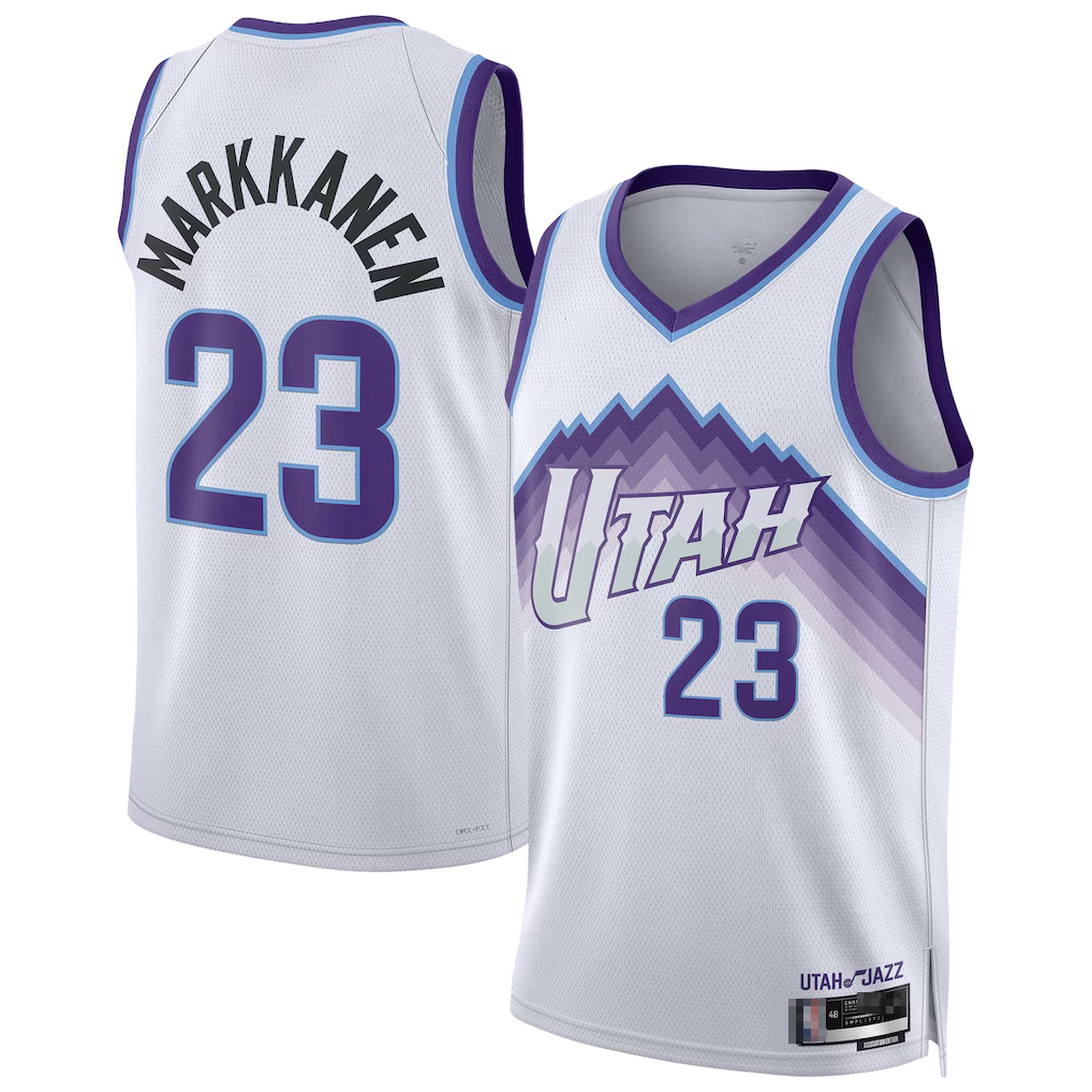 Ldoa U.Jazz #23 Lauri Markkanen White Swingman Jerseys - Association Edition