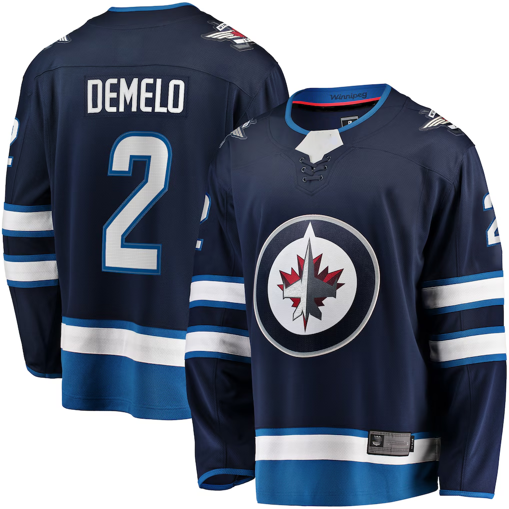 Tuec W.Jets #2 Dylan DeMelo Navy Breakaway Player Jerseys