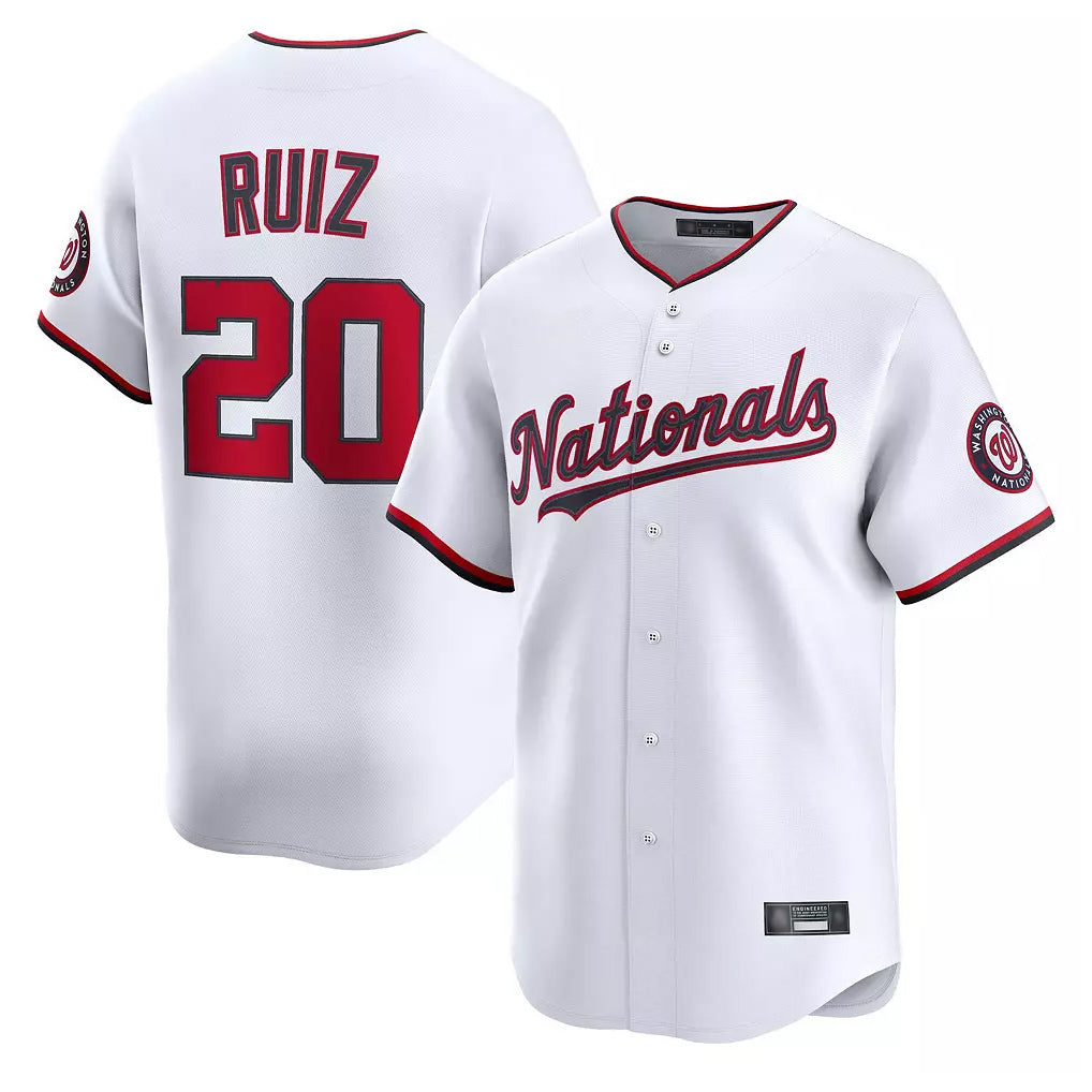 Ldoa W.Nationals #20 Keibert Ruiz Player White Home Alternate Limited Replica Jerseys