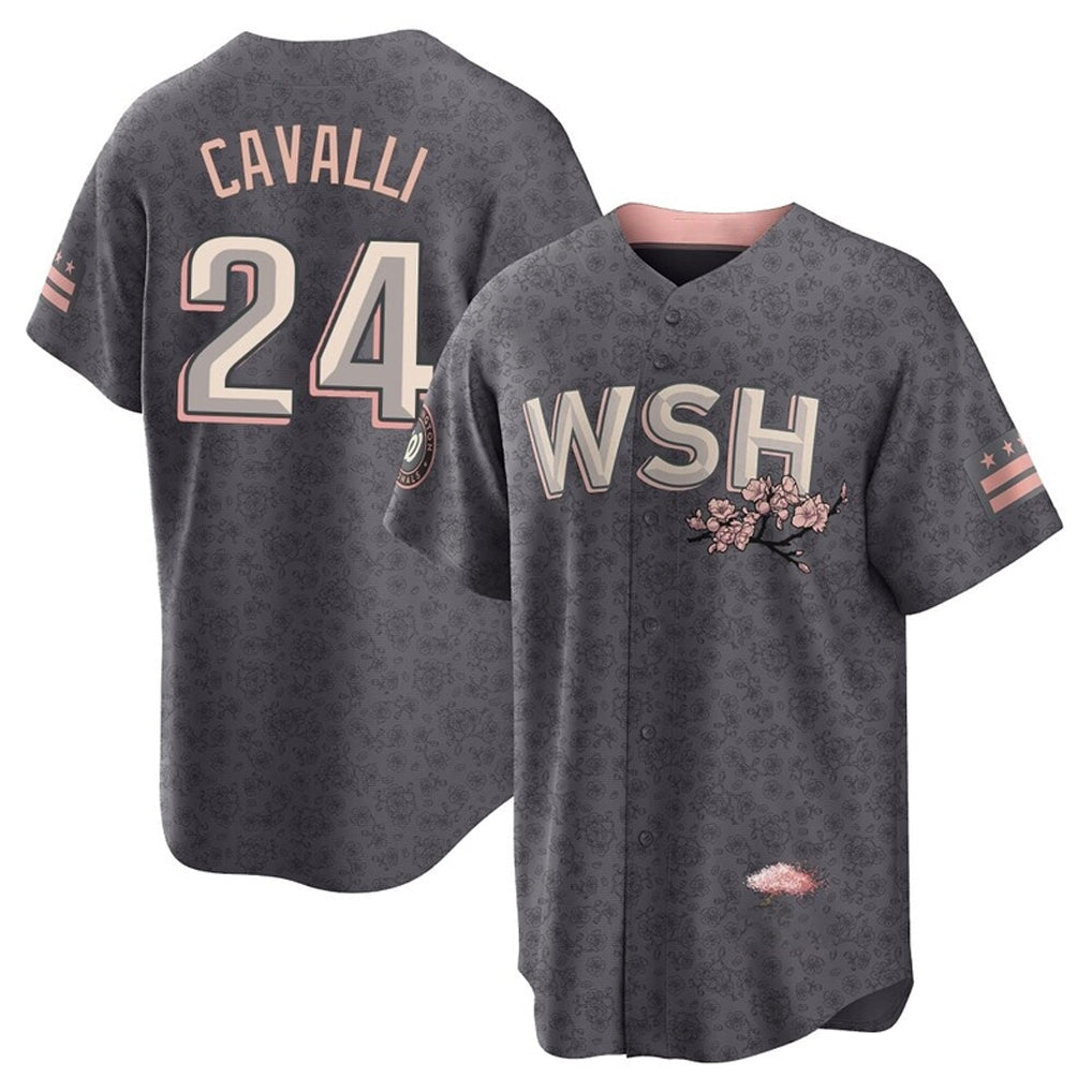 Ldoa W.Nationals #24 Cade Cavalli Player Gray City Connect Stitched Jerseys
