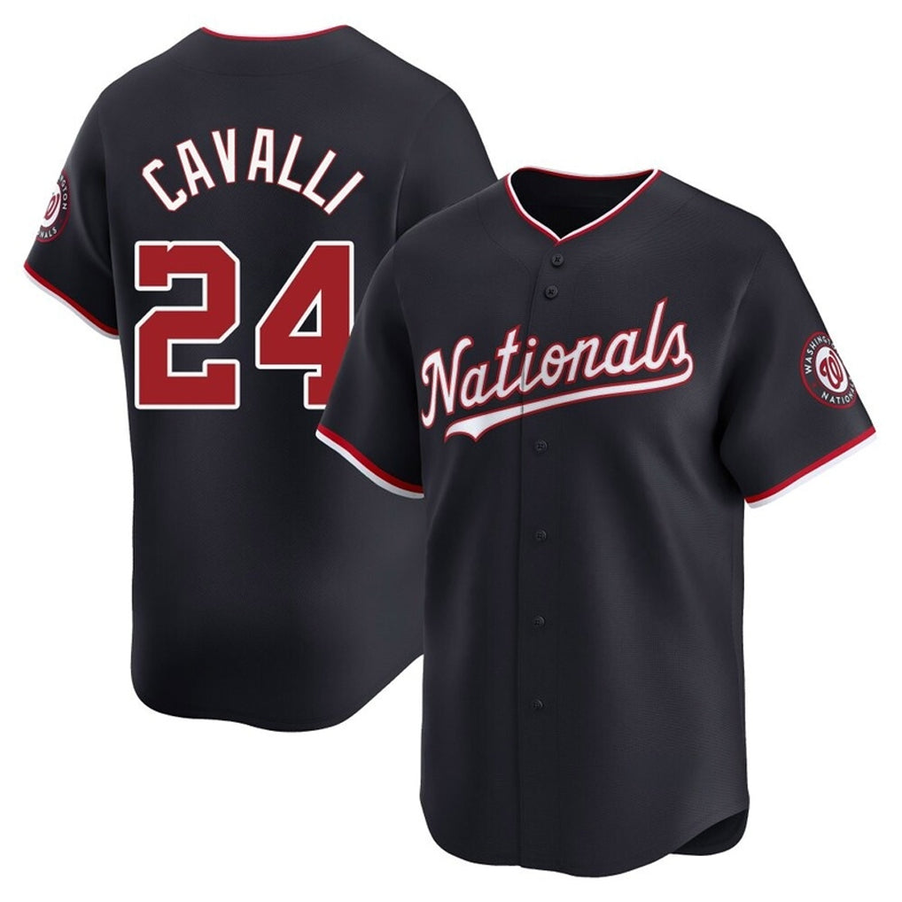 Ldoa W.Nationals #24 Cade Cavalli Player Navy Alternate Limited Replica Jerseys