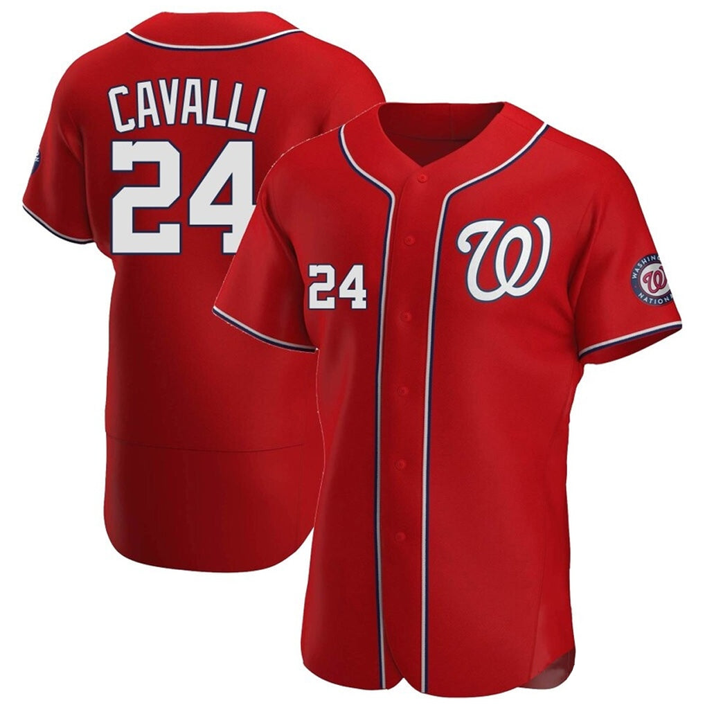 Ldoa W.Nationals #24 Cade Cavalli Player Red Alternate Elite Stitched Jerseys