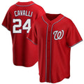 Ldoa W.Nationals #24 Cade Cavalli Player Red Replica Game Stitched Jerseys