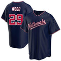 Ldoa W.Nationals #29 James Wood Player Navy Blue Replica Game Stitched Jerseys
