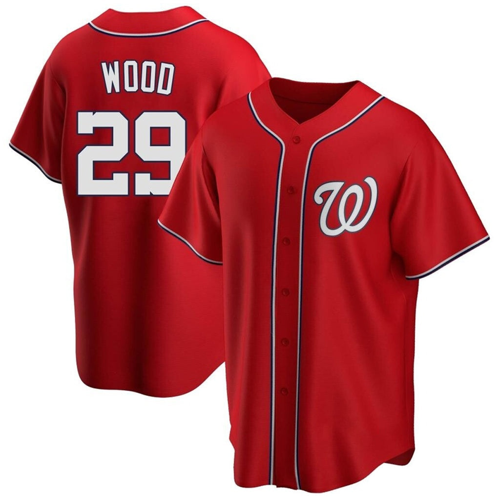 Ldoa W.Nationals #29 James Wood Player Red Replica Alternate Stitched Jerseys