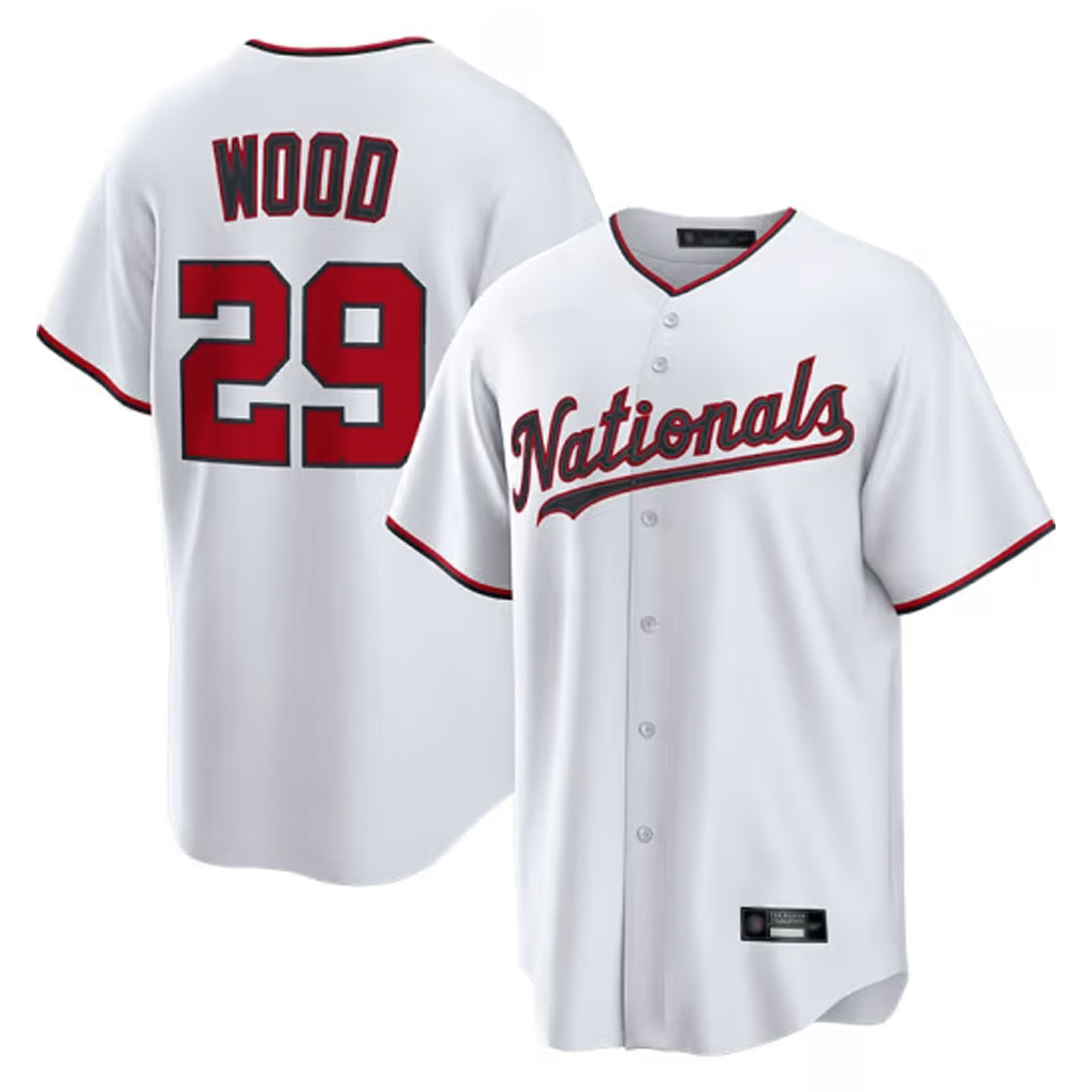 Ldoa W.Nationals #29 James Wood Player White Home Limited Replica Stitched Jerseys