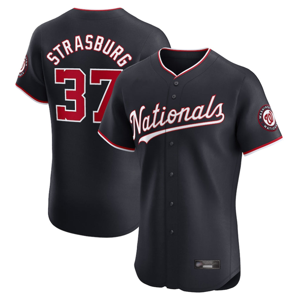 Ldoa W.Nationals #37 Stephen Strasburg Player Navy Elite Stitched Jerseys