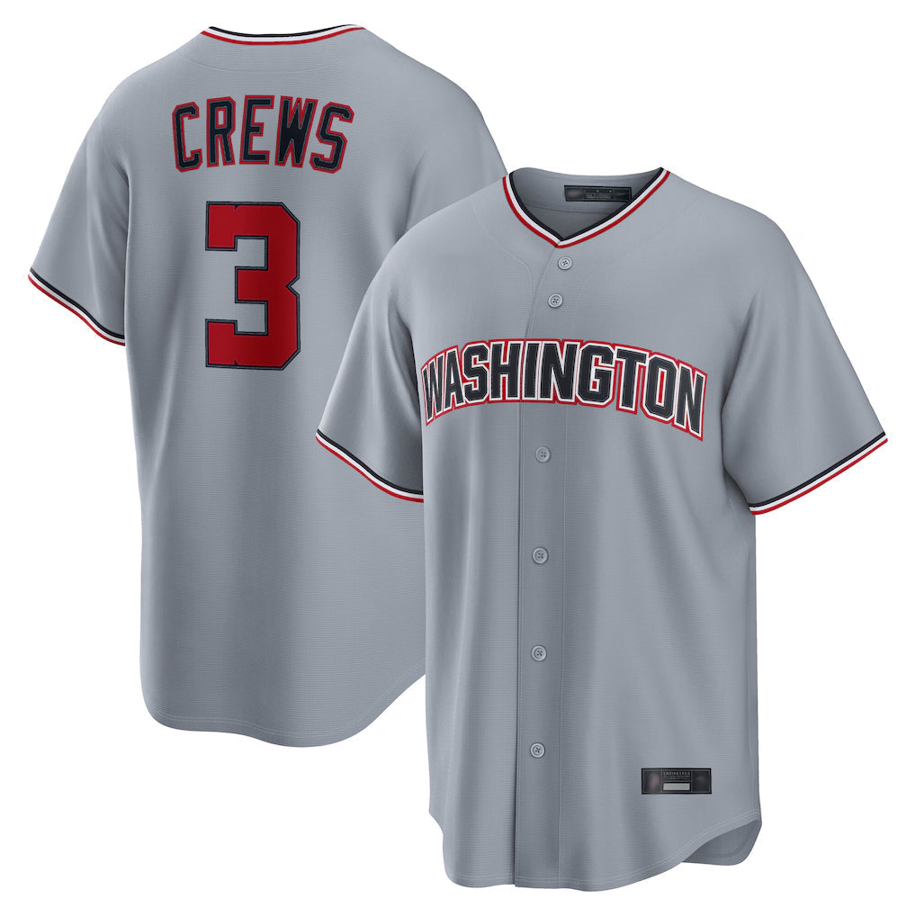 Ldoa W.Nationals #3 Dylan Crews Player Gray Alternate Game Stitched Jerseys