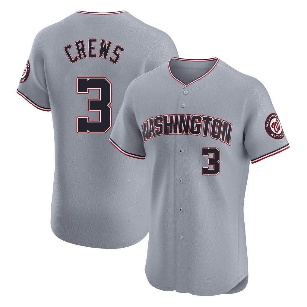 Ldoa W.Nationals #3 Dylan Crews Player Gray City Connect Elite Alternate Stitched Jerseys