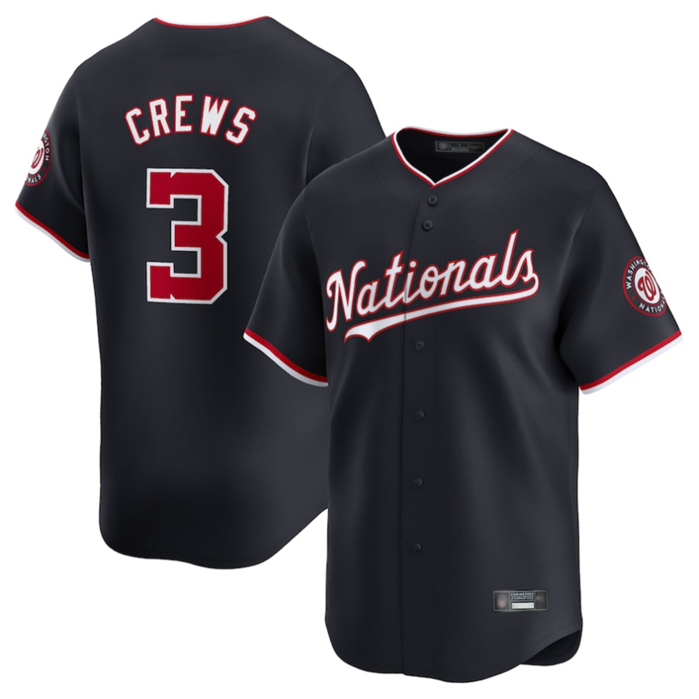 Ldoa W.Nationals #3 Dylan Crews Player Navy Limited Stitched Jerseys