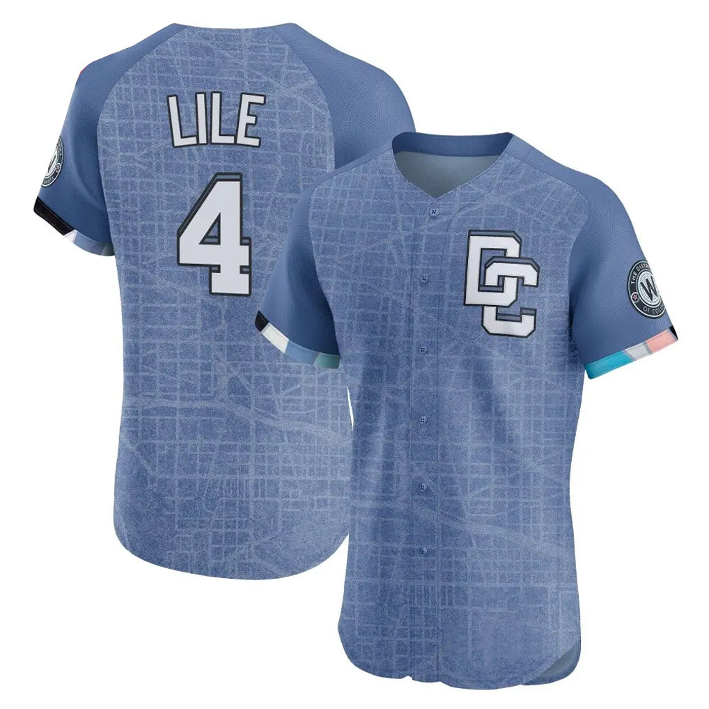 Ldoa W.Nationals #4 Daylen Lile Player Blue City Connect Limited Stitched Jerseys