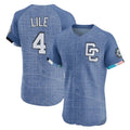 Ldoa W.Nationals #4 Daylen Lile Player Blue City Connect Limited Stitched Jerseys