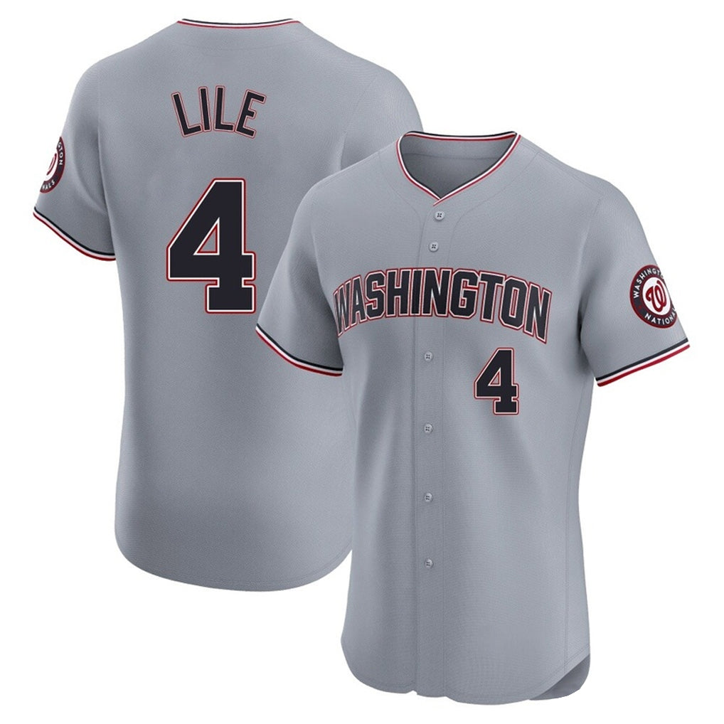 Ldoa W.Nationals #4 Daylen Lile Player Gray Alternate Elite Stitched Jerseys