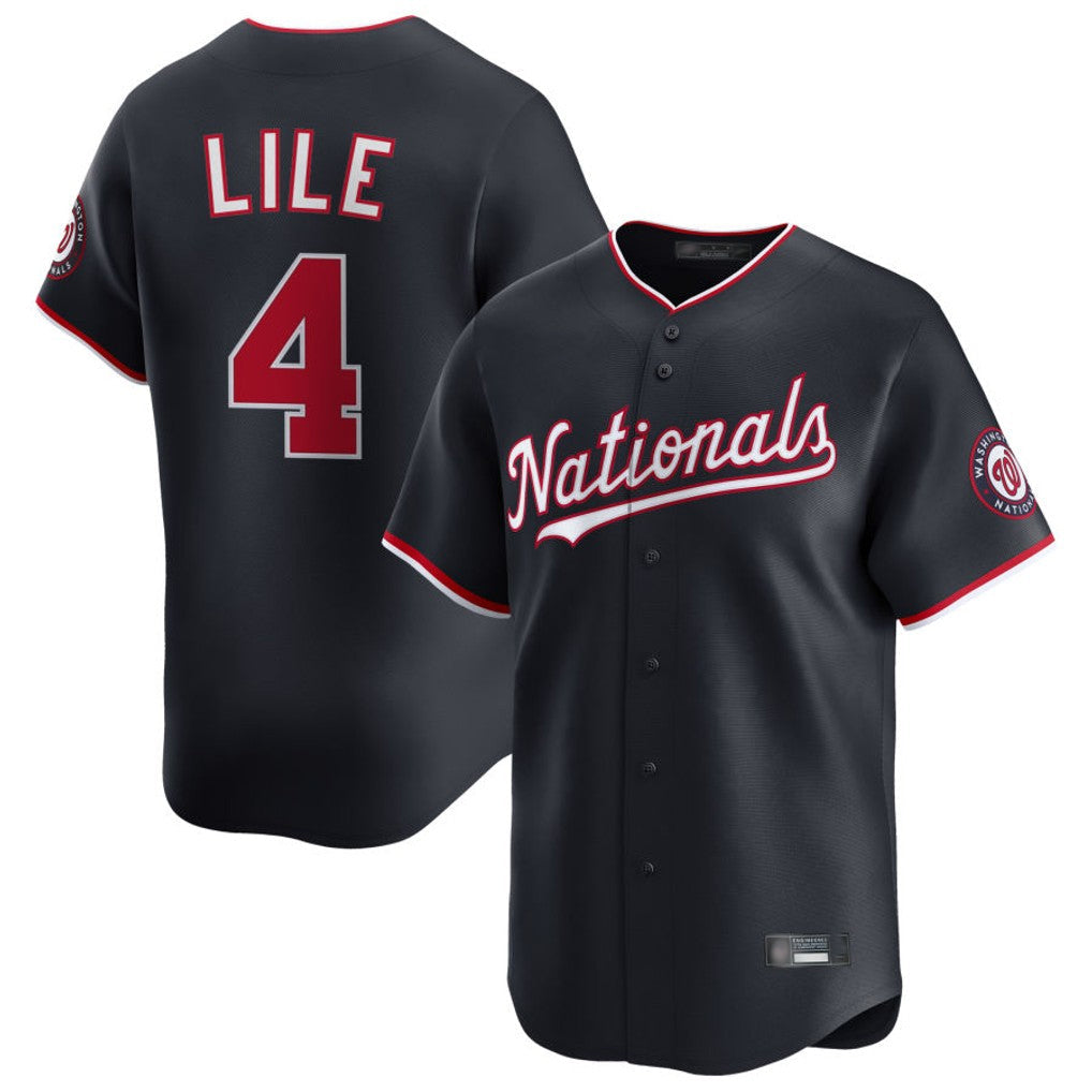 Ldoa W.Nationals #4 Daylen Lile Player Navy Alternate Limited Replica Stitched Jerseys