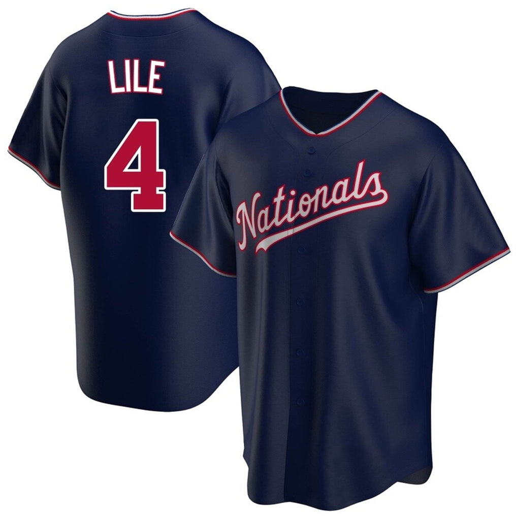 Ldoa W.Nationals #4 Daylen Lile Player Navy Replica Game Stitched Jerseys