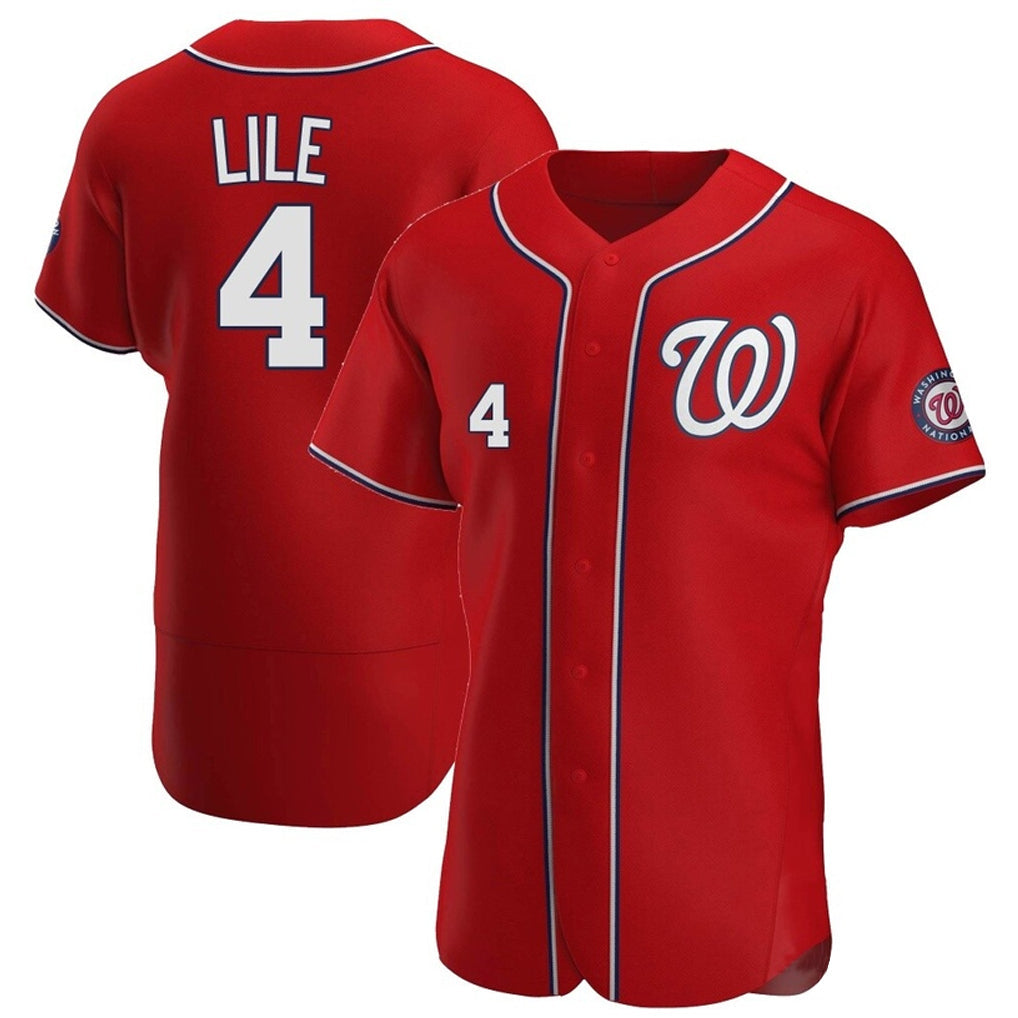 Ldoa W.Nationals #4 Daylen Lile Player Red Alternate Elite Stitched Jerseys