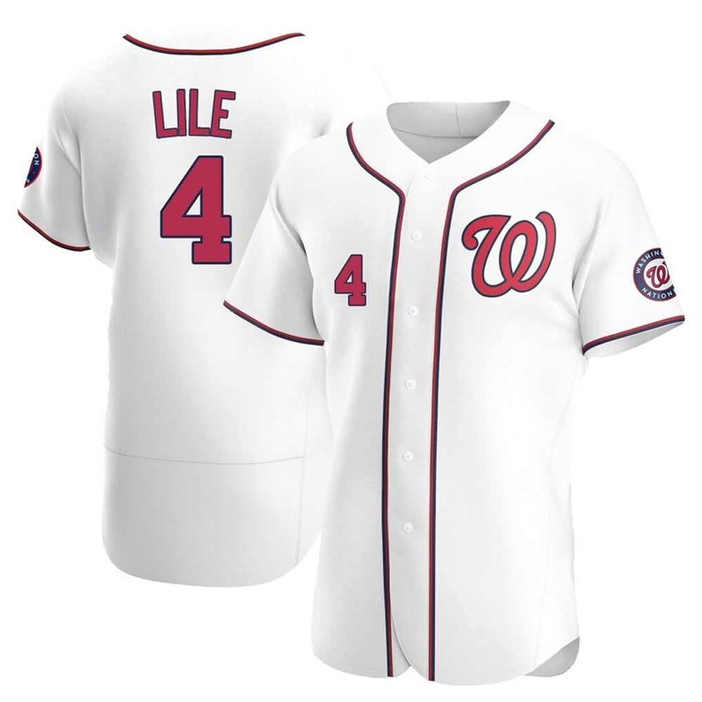 Ldoa W.Nationals #4 Daylen Lile Player White Alternate Elite Stitched Jerseys