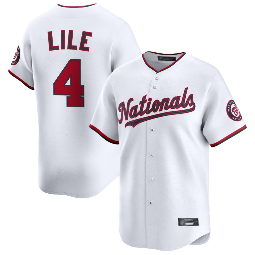 Ldoa W.Nationals #4 Daylen Lile Player White Alternate Limited Replica Stitched Jerseys