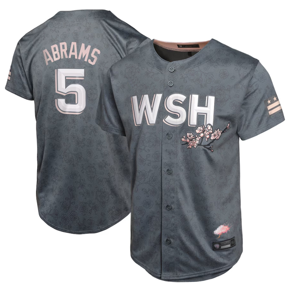 Ldoa W.Nationals #5 CJ Abrams Player Charcoal City Connect Limited Stitched Jerseys