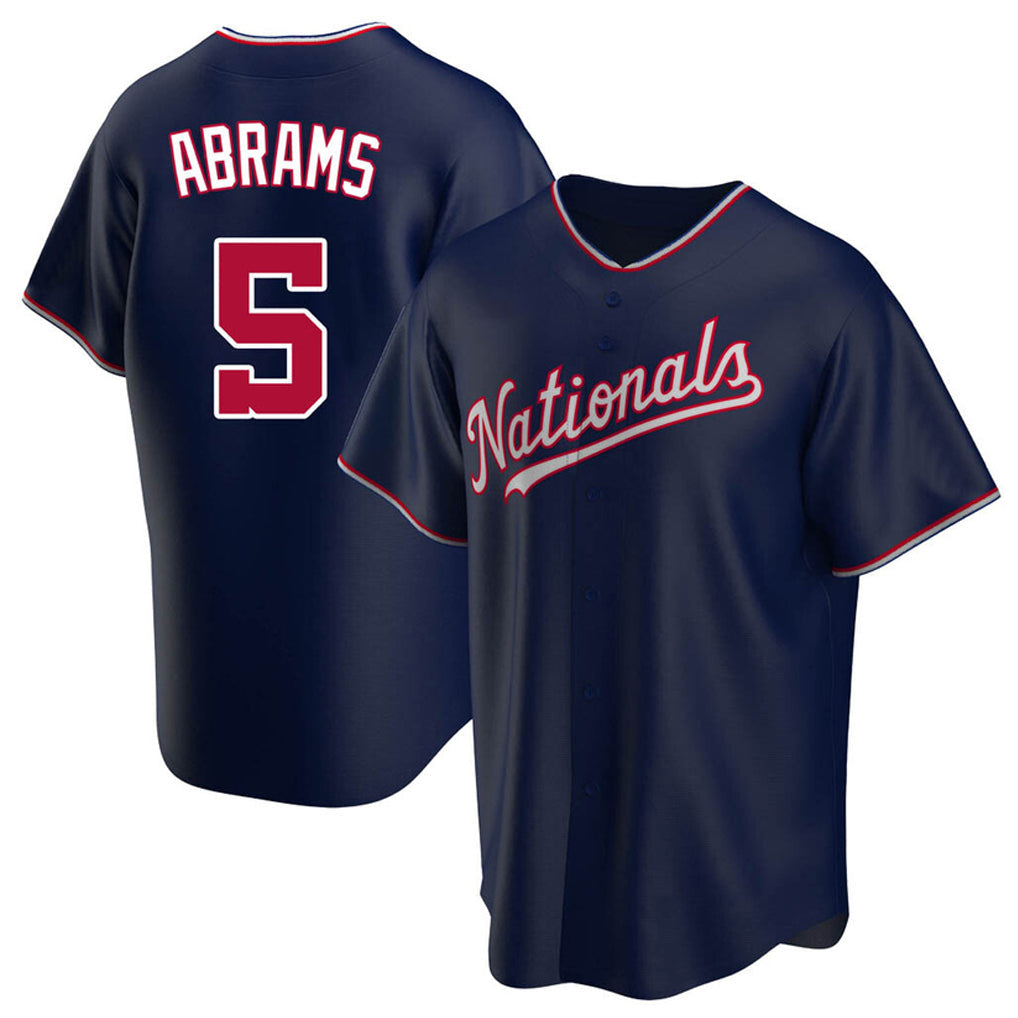 Ldoa W.Nationals #5 CJ Abrams Player Navy Blue Replica Game Stitched Jerseys