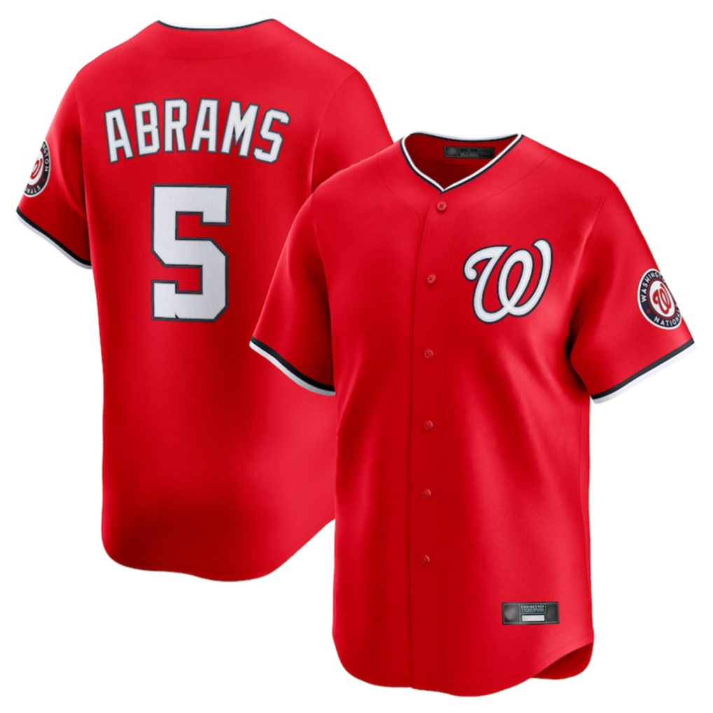 Ldoa W.Nationals #5 CJ Abrams Player Red Limited Stitched Jerseys