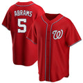 Ldoa W.Nationals #5 CJ Abrams Player Red Replica Alternate Game Jerseys