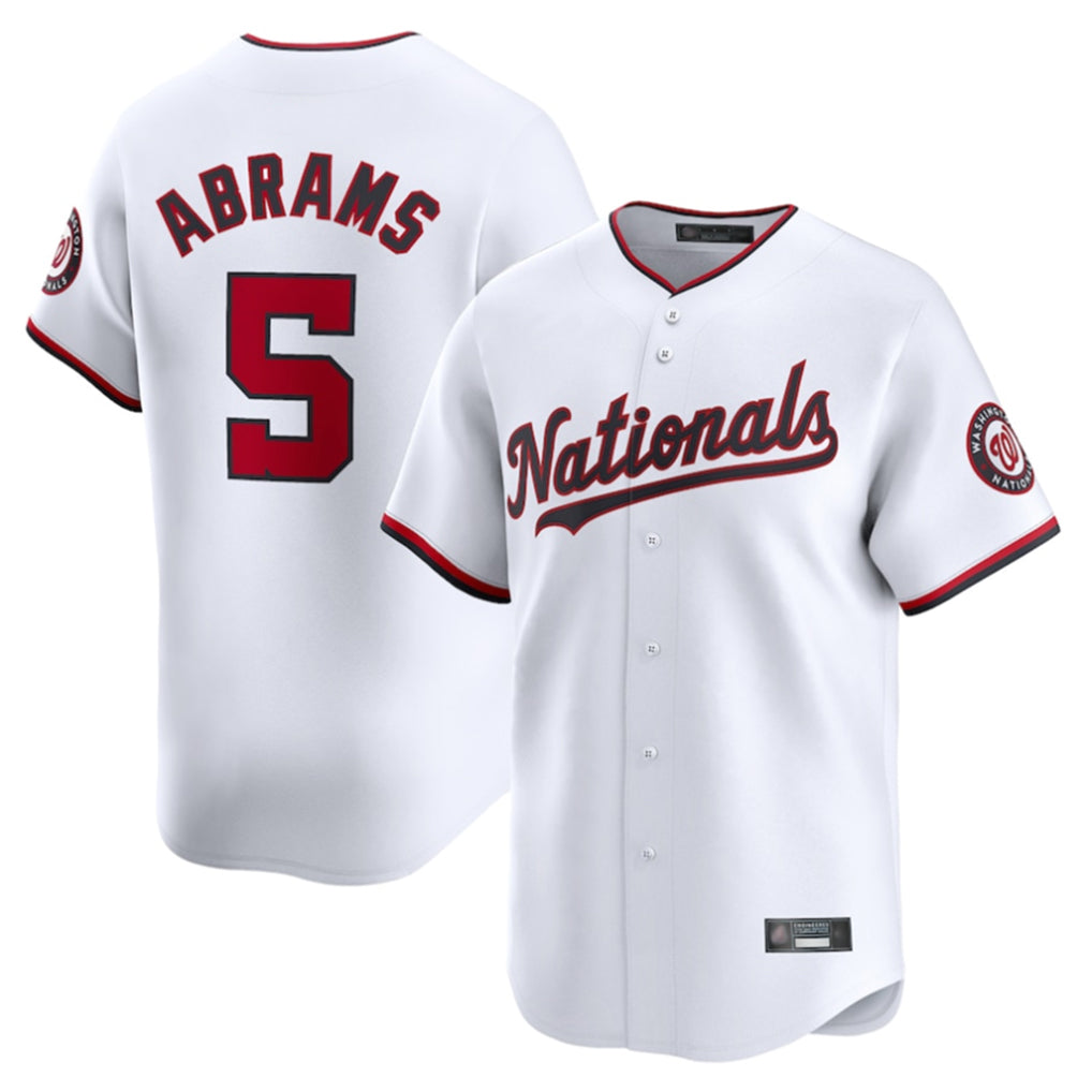 Ldoa W.Nationals #5 CJ Abrams Player White Home Limited Stitched Jerseys