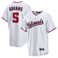 Ldoa W.Nationals #5 CJ Abrams Player White Home Replica Stitched Jerseys