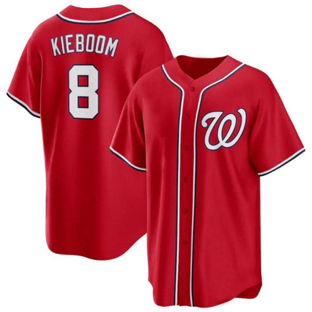Ldoa W.Nationals #8 Carter Kieboom Player Red Replica Game Stitched Jerseys