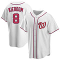 Ldoa W.Nationals #8 Carter Kieboom Player White Home Replica Game Stitched Jerseys