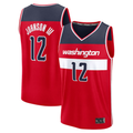 Ldoa W.Wizards #12 Tre Johnson III Red 2025  Draft First Round Pick Fast Break Replica Jerseys - Icon Edition