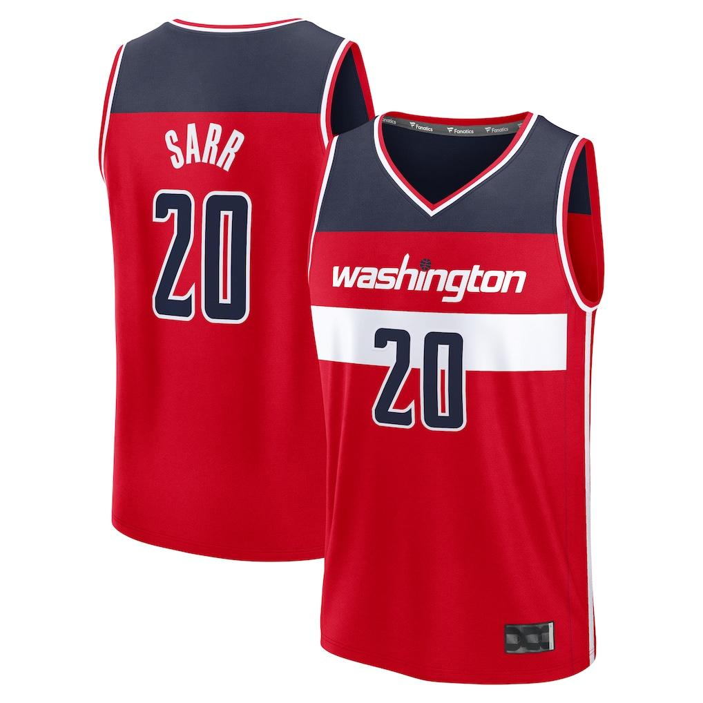 Ldoa W.Wizards #20 Alex Sarr Red Fast Break Replica Jerseys - Icon Edition