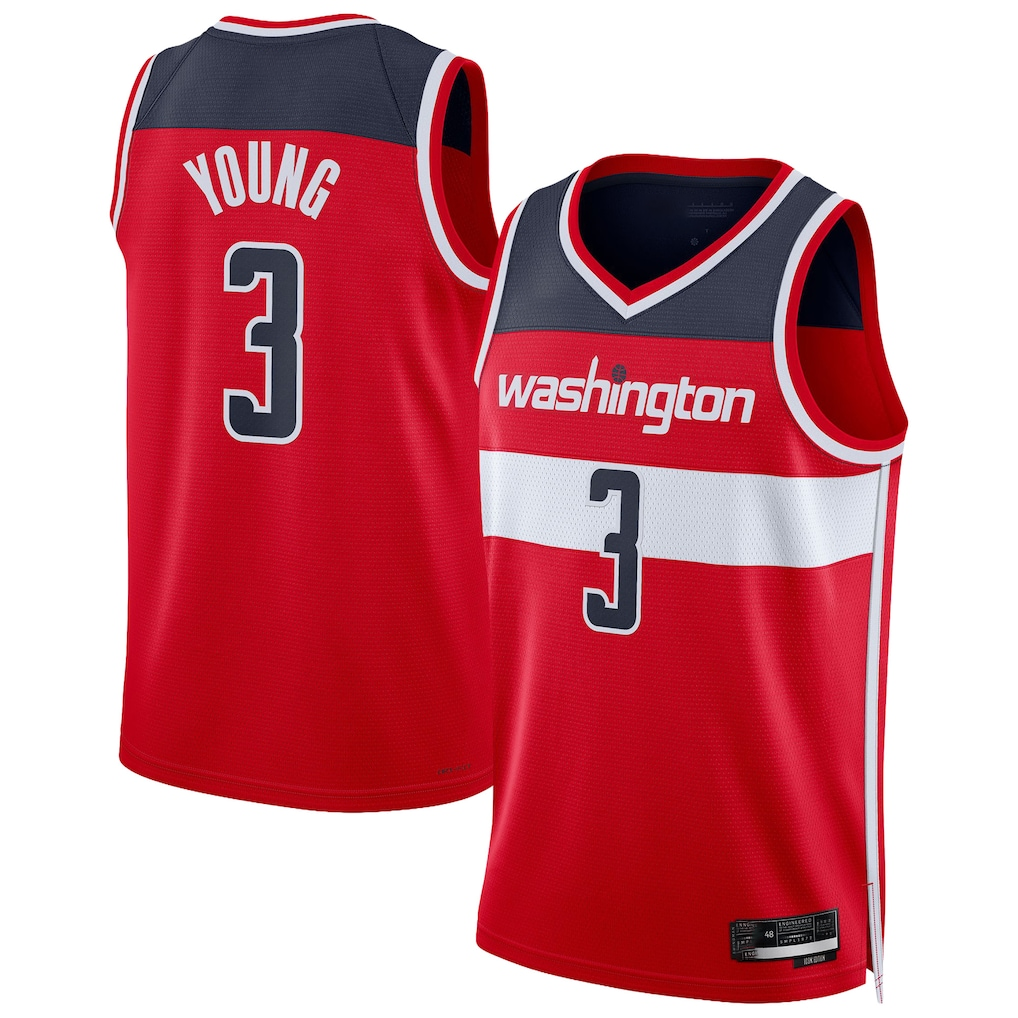Ldoa W.Wizards #3 Trae Young Red Swingman Jerseys - Icon Edition