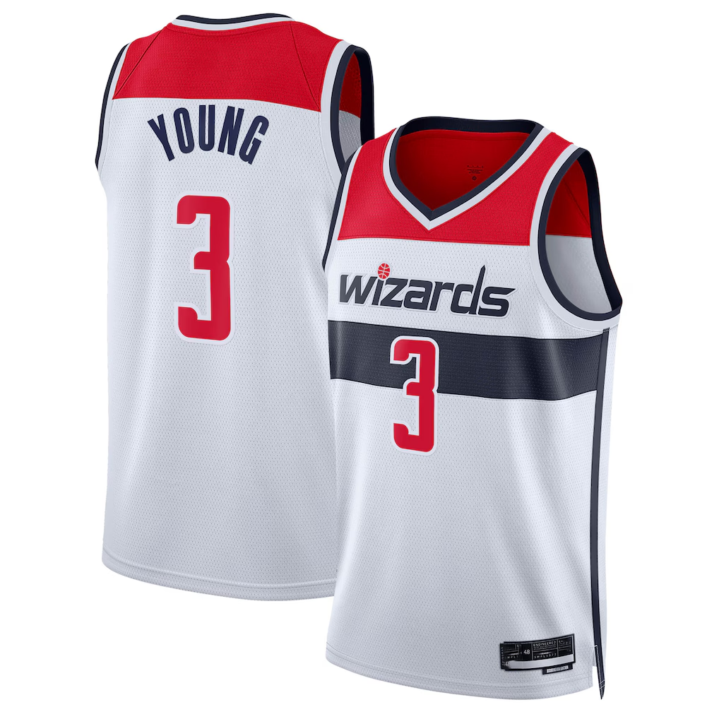 Ldoa W.Wizards #3 Trae Young White Swingman Jerseys - Association Edition