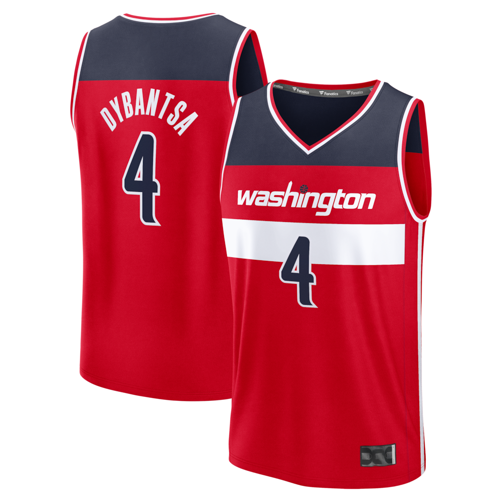 Ldoa W.Wizards #4 AJ Dybantsa Red 2026 Draft First Round Pick Fast Break Jersey s- Icon Edition