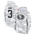SF.49ers #3 Christian Kirk Player Arctic Camo Limited Salute to Service Pullover Hoodies Game Ldoa Stitched Jerseys