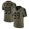 S.Seahawks #99 Leonard Williams Player Olive Salute To Service Limited Game Ldoa Stitched Jerseys