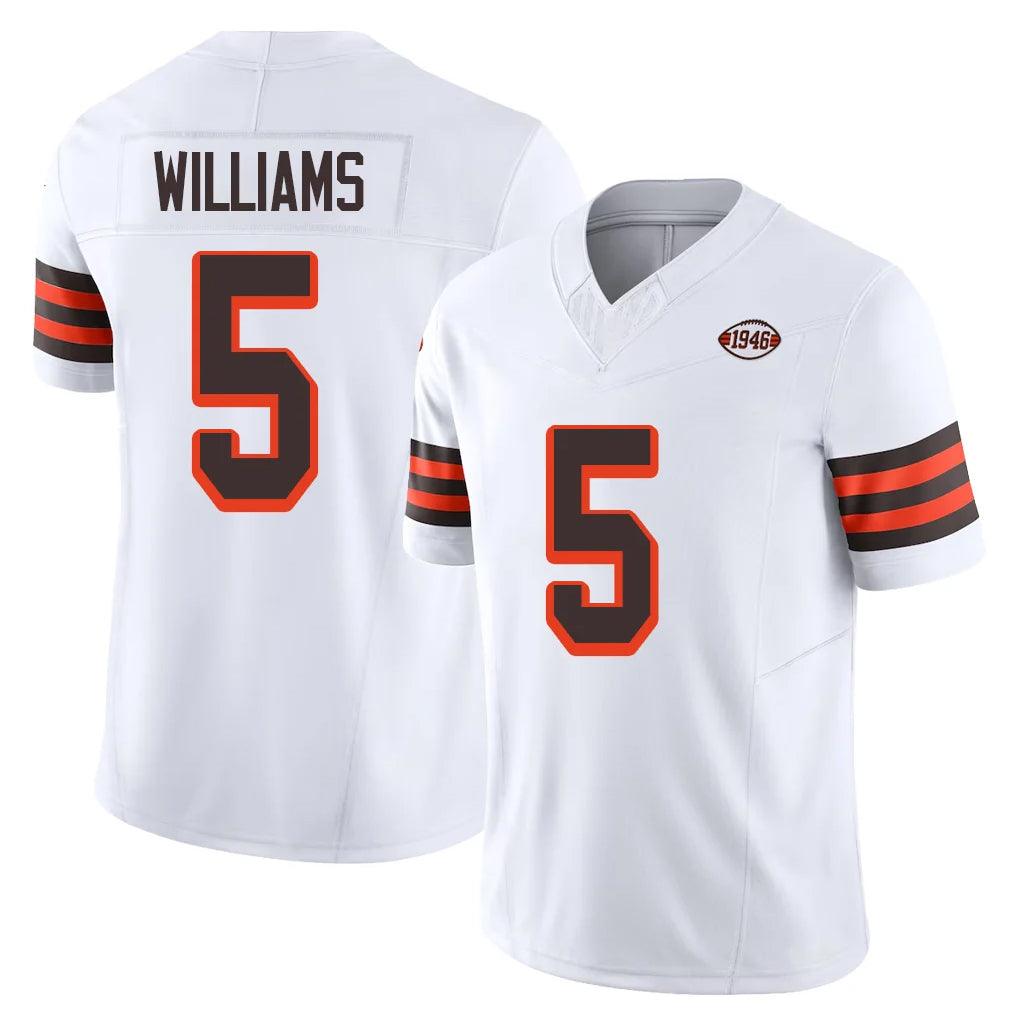 C.Browns #5 Quincy Williams Player White Limited Vapor F.U.S.E. Alternate Game Ldoa Stitched Jerseys