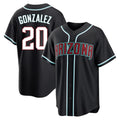 A.Diamondbacks #20 Luis Gonzalez Player Black Home Game Ldoa Stitched Jerseys